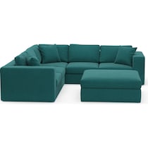 collin blue sectional   