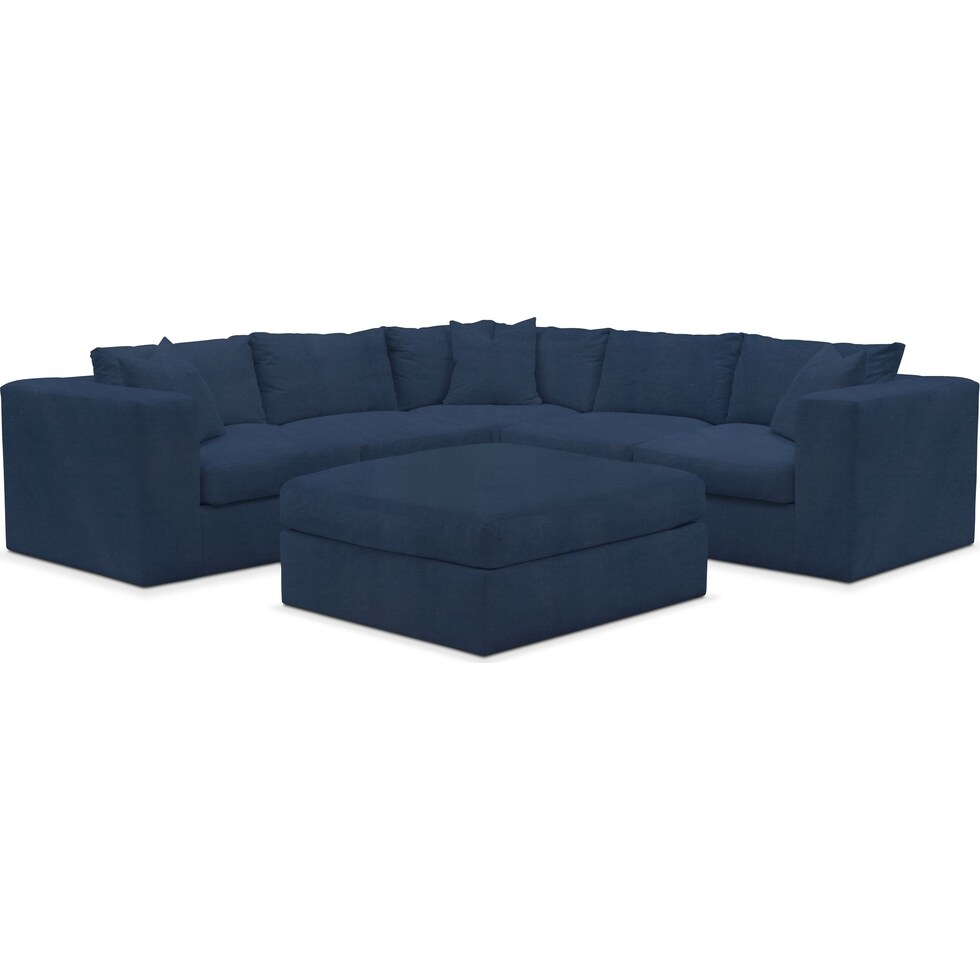 collin blue sectional   
