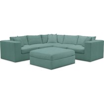 collin blue sectional   