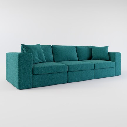 Collin Hybrid Comfort 3-Piece Sofa - Bloke Peacock