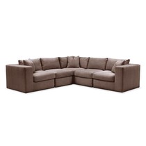 collin dark brown  pc sectional   