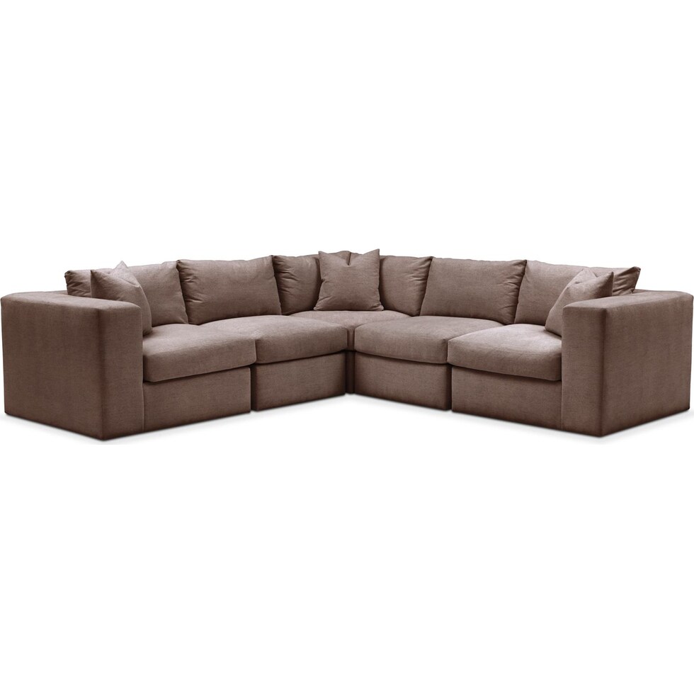 collin dark brown  pc sectional   