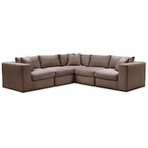 collin dark brown  pc sectional   