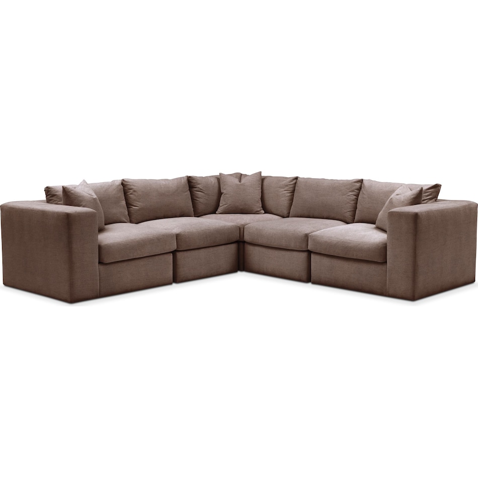 collin dark brown  pc sectional   