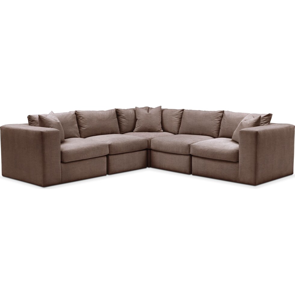 collin dark brown  pc sectional   