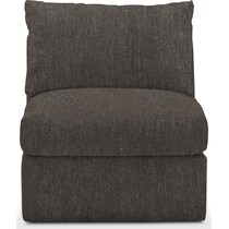 collin dark brown armless chair   