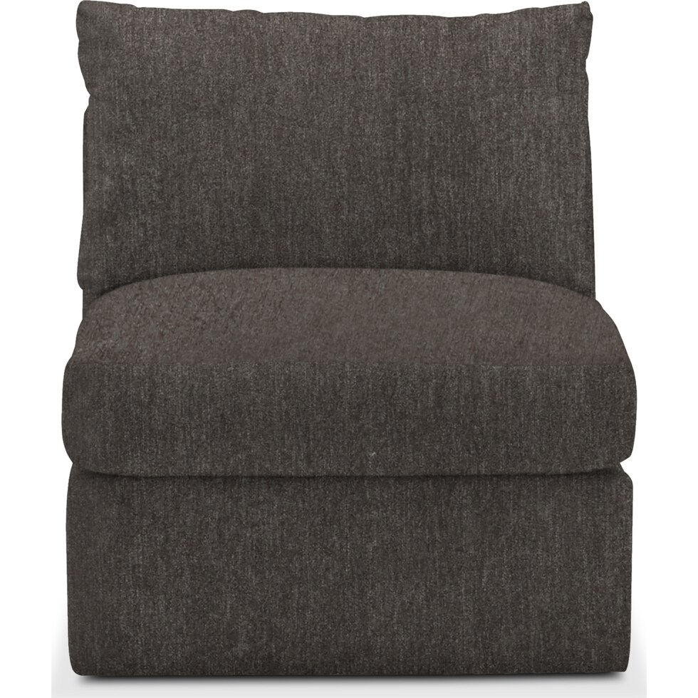 collin dark brown armless chair   