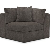 collin dark brown corner chair   