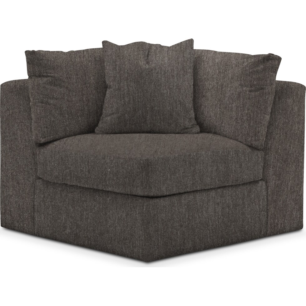 collin dark brown corner chair   