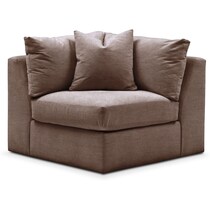 collin dark brown corner chair   