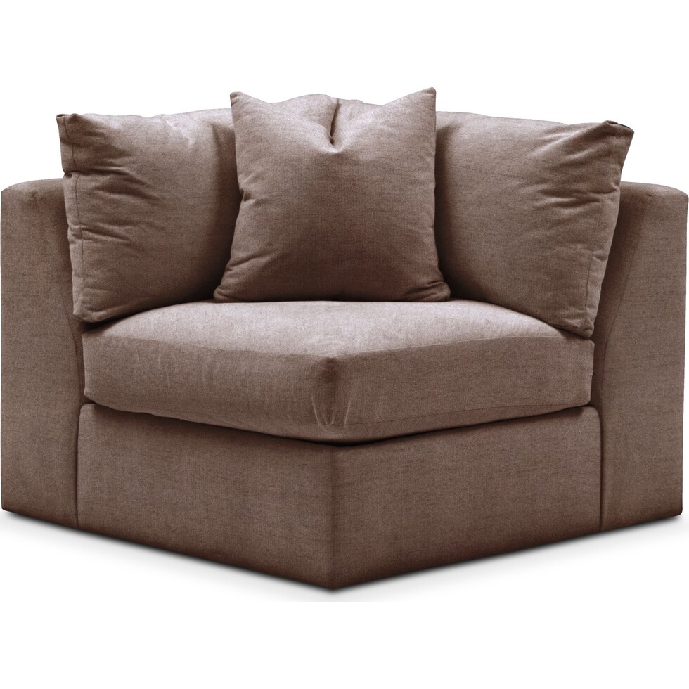 collin dark brown corner chair   