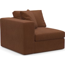 collin dark brown left arm facing chair   