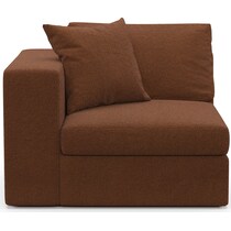 collin dark brown left arm facing chair   