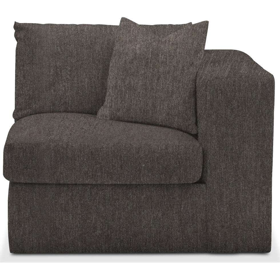 collin dark brown right arm facing chair   