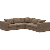 collin dark brown sectional   