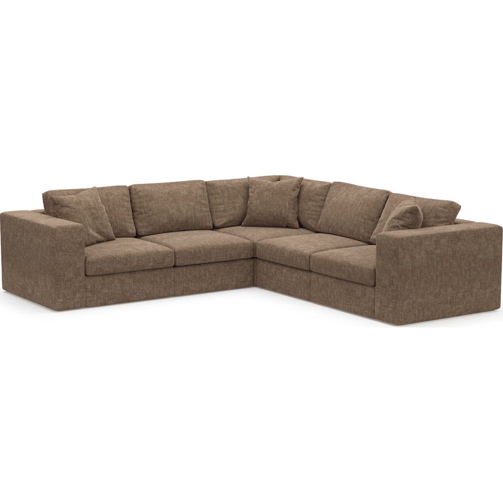 collin dark brown sectional   