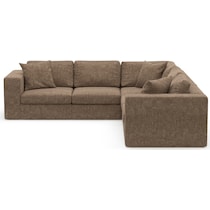 collin dark brown sectional   