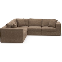 collin dark brown sectional   
