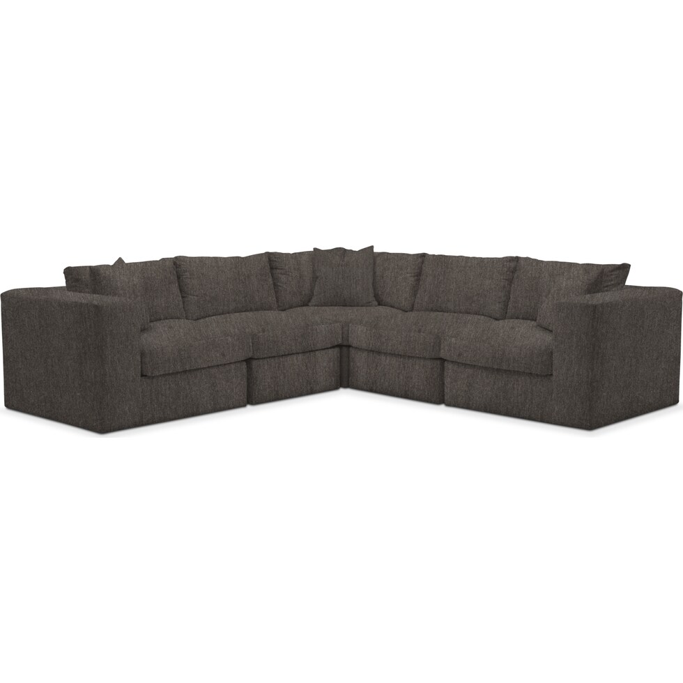 collin dark brown sectional   