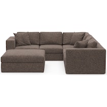 collin dark brown sectional   