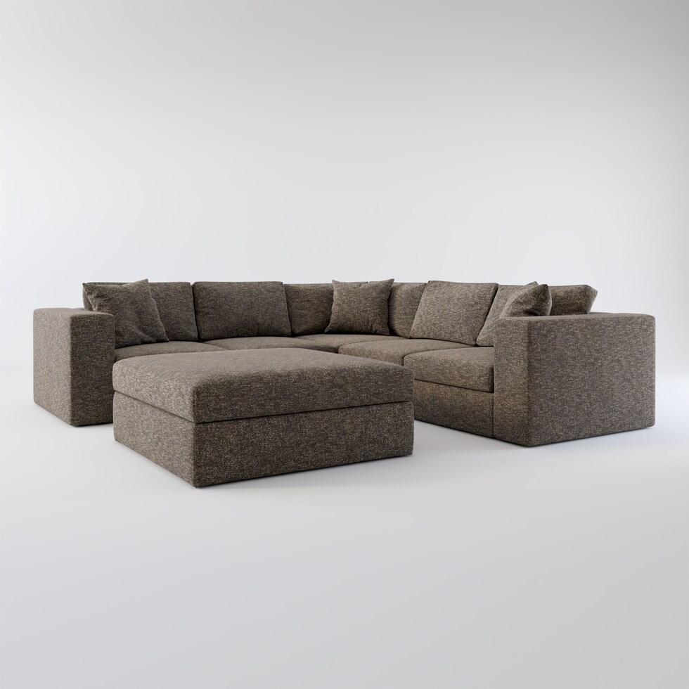 collin dark brown sectional web   