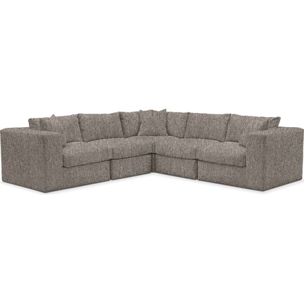 Collin 5 Piece Sectional With Ottoman, Collins Armless Full Sleeper Sofa