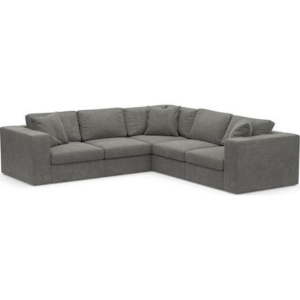 Collin Foam Comfort 5-Piece Sectional - Living Large Charcoal