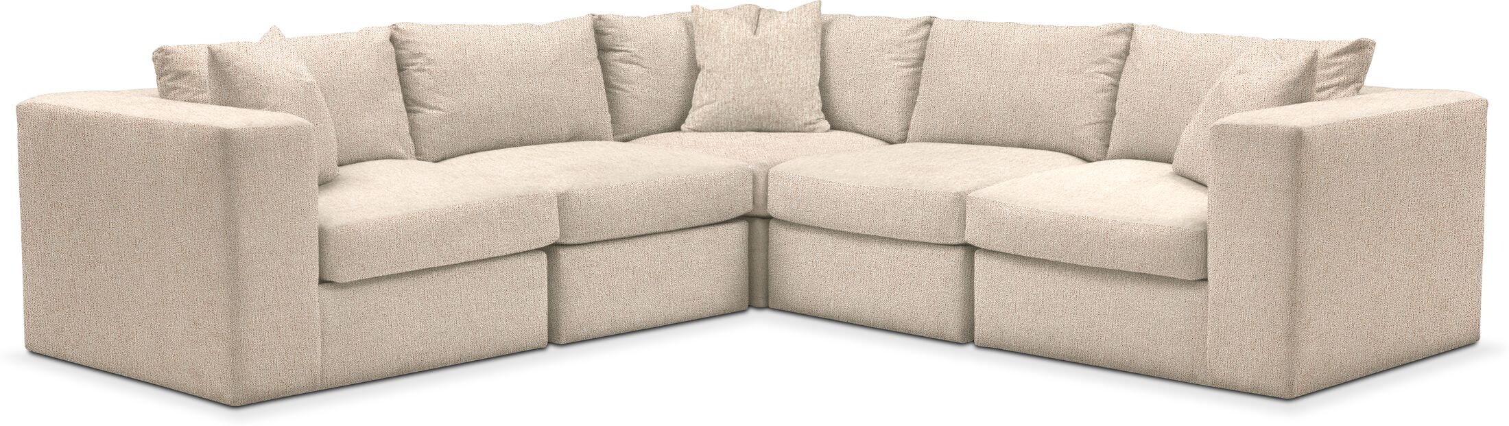 Collin Hybrid Comfort Performance Fabric 5Piece Sectional Halifax