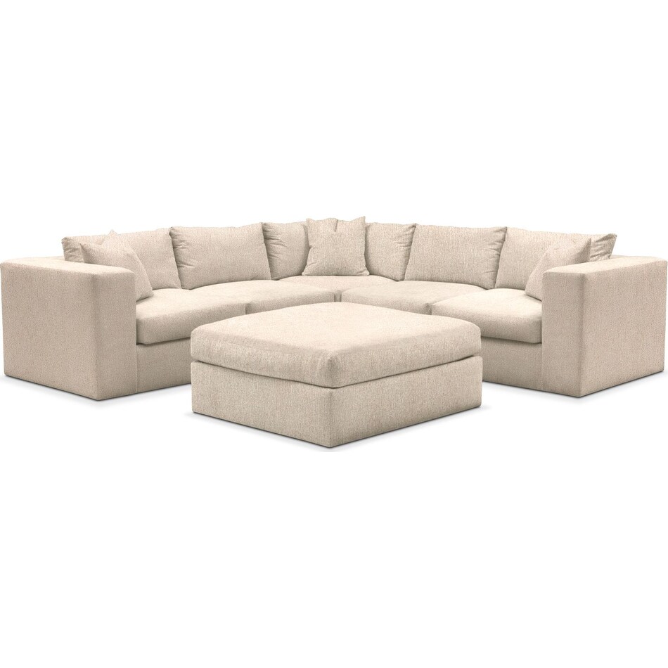 collin light brown  pc sectional   