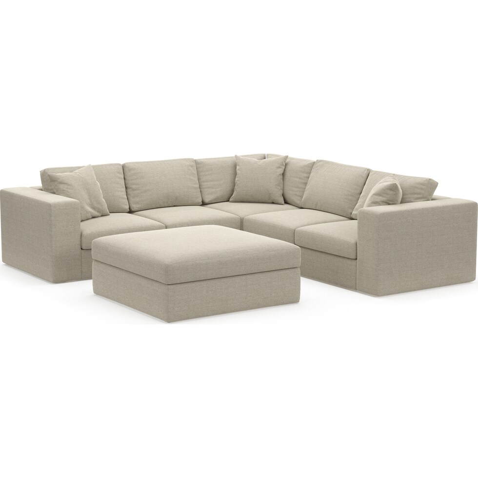collin light brown sectional   
