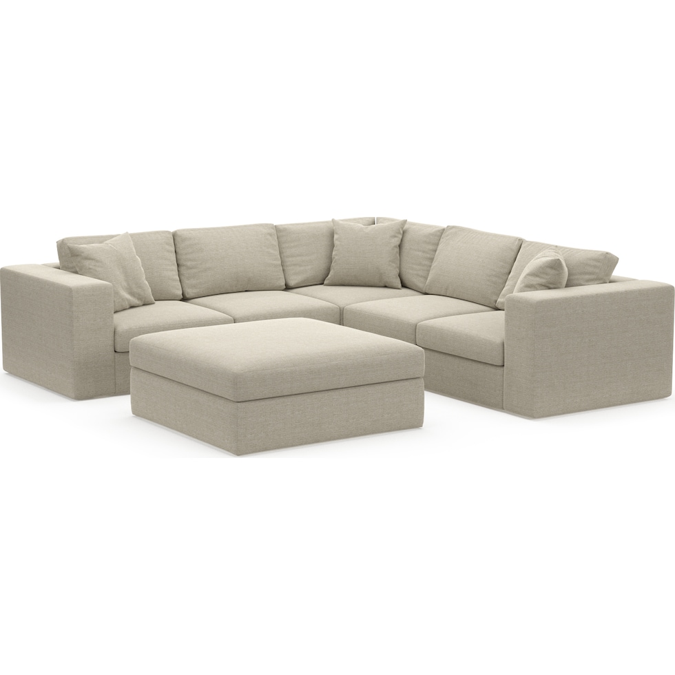 collin light brown sectional   