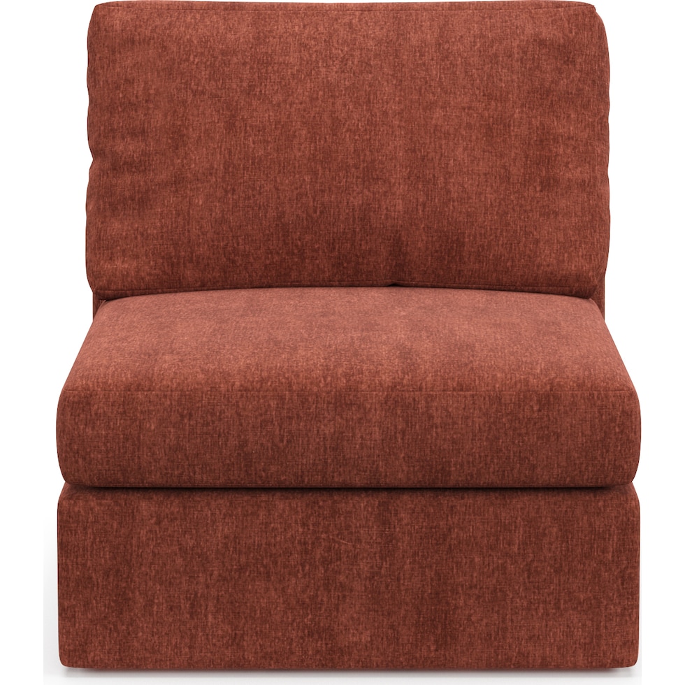 collin orange armless chair   