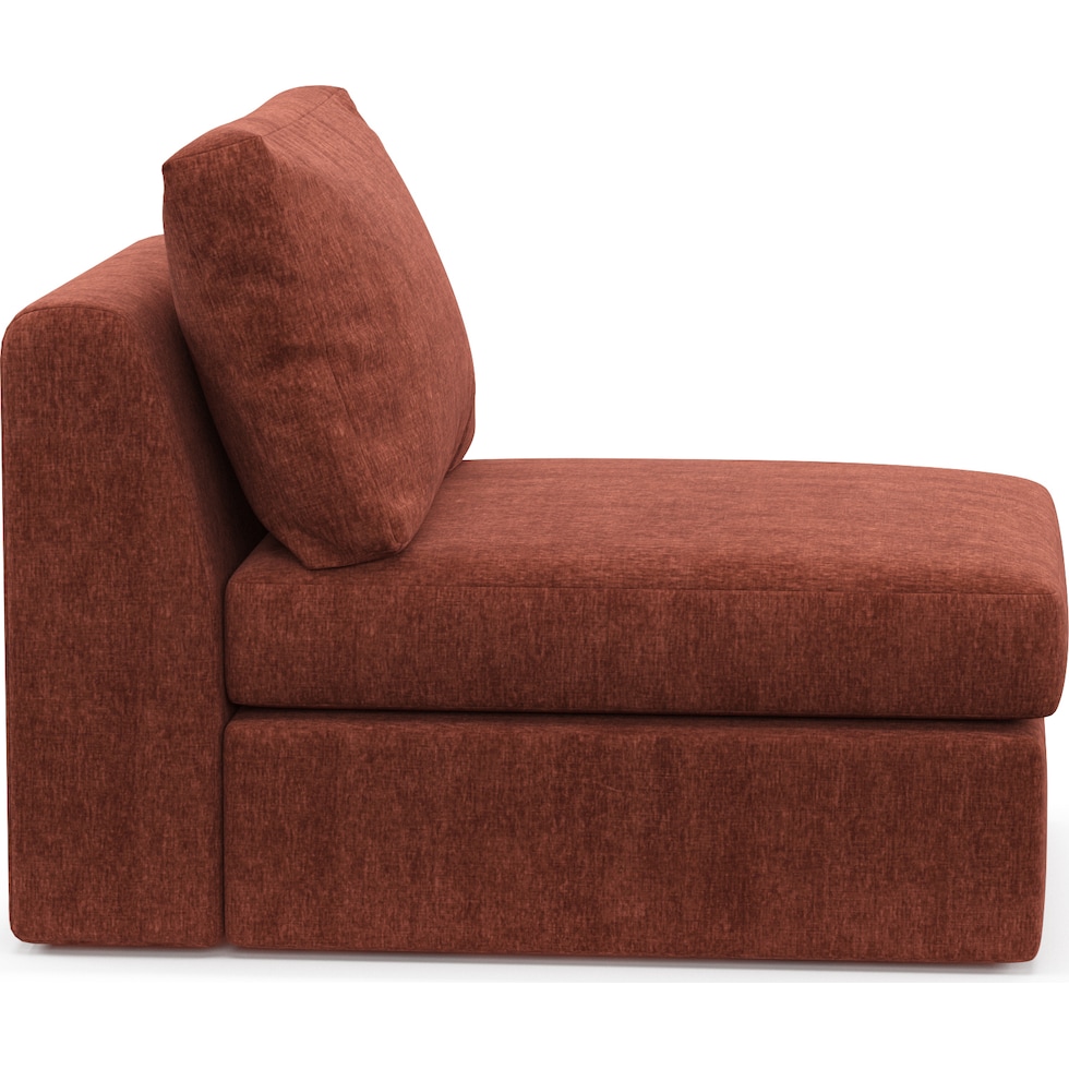 collin orange armless chair   