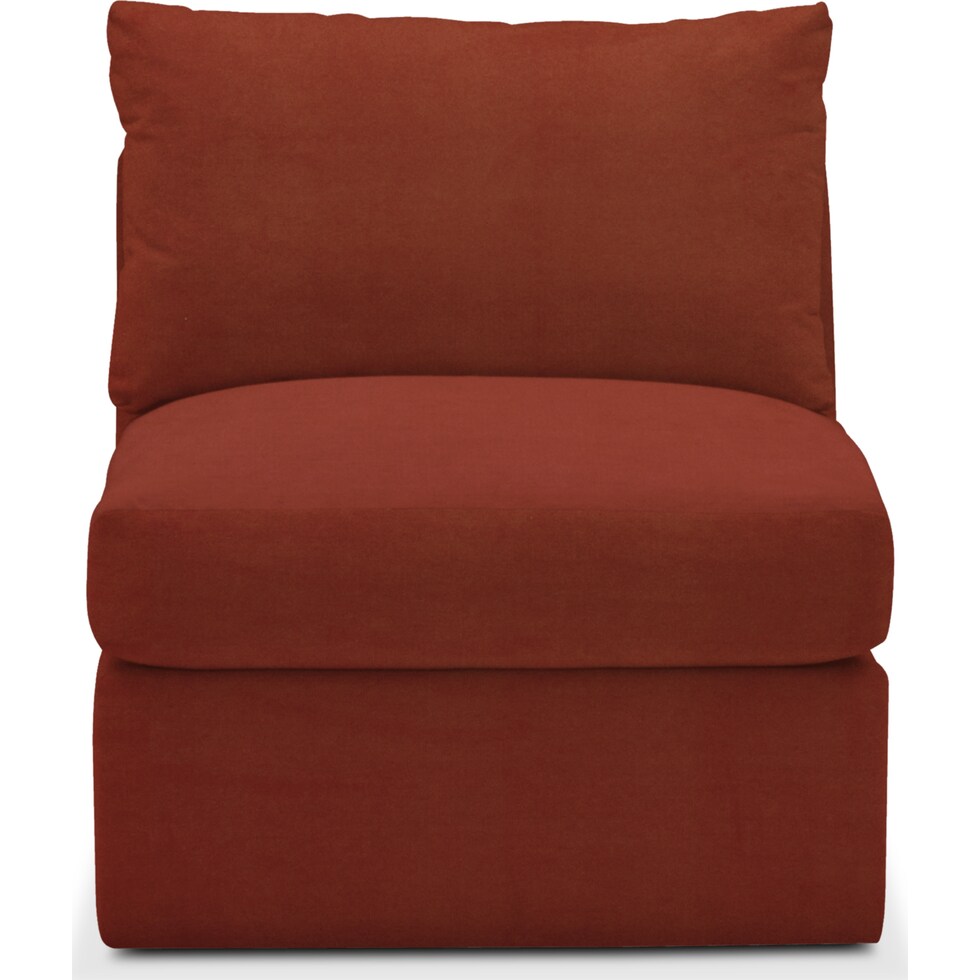 collin orange armless chair   