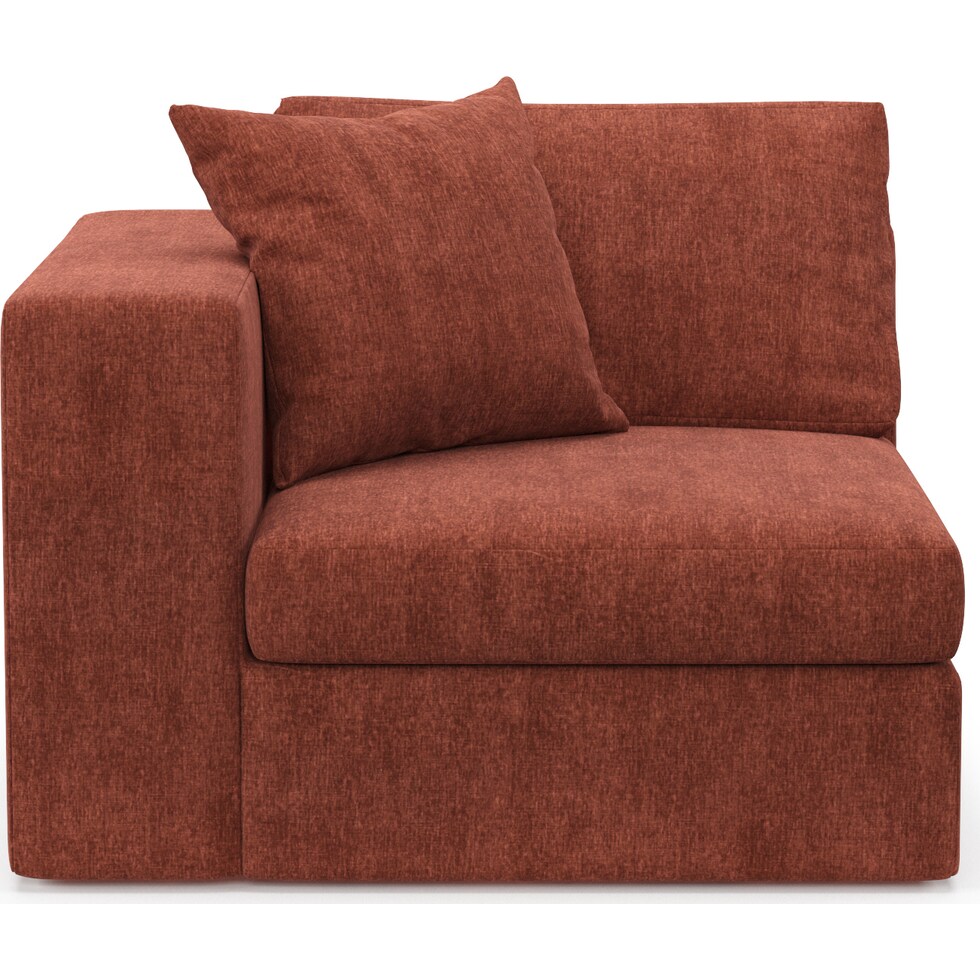 collin orange left arm facing chair   