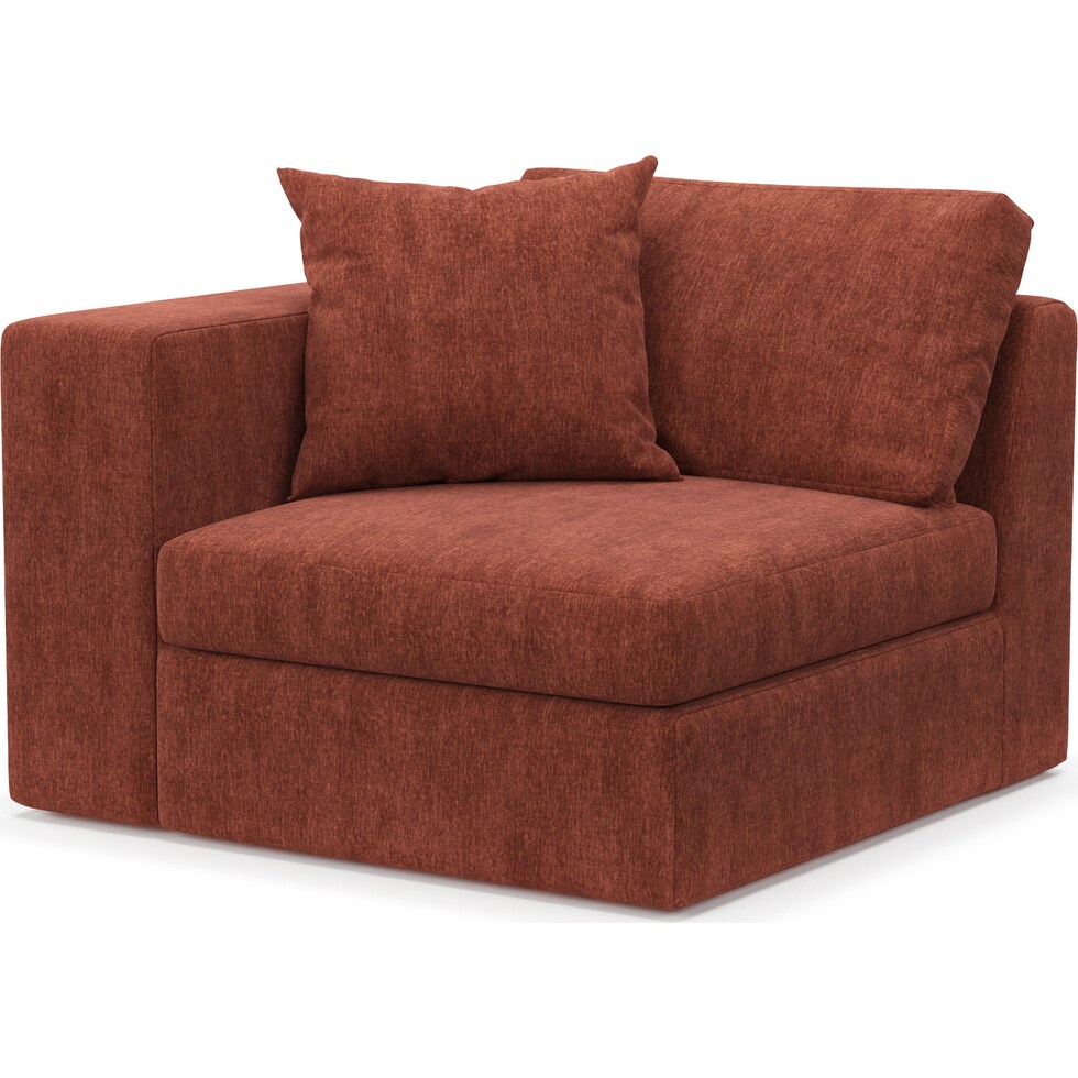 collin orange left arm facing chair   