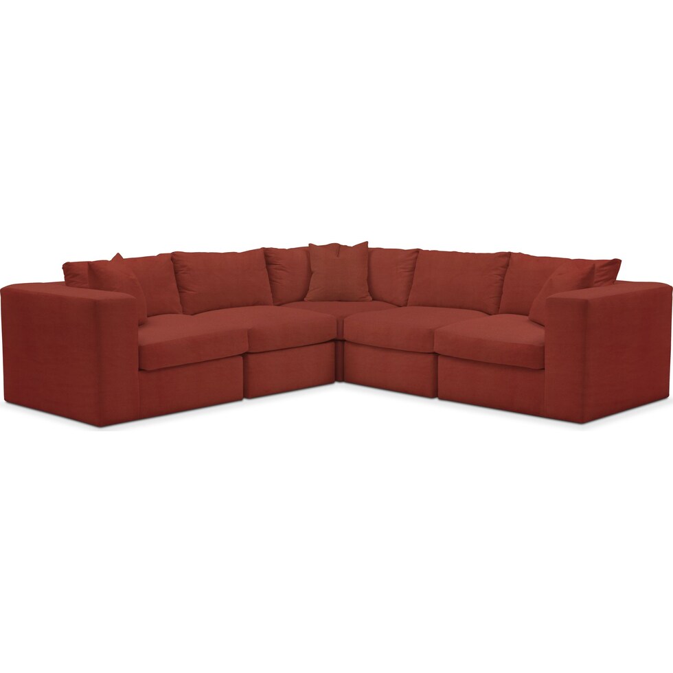 collin orange sectional   