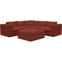 collin orange sectional   