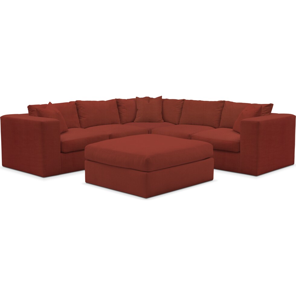 collin orange sectional   