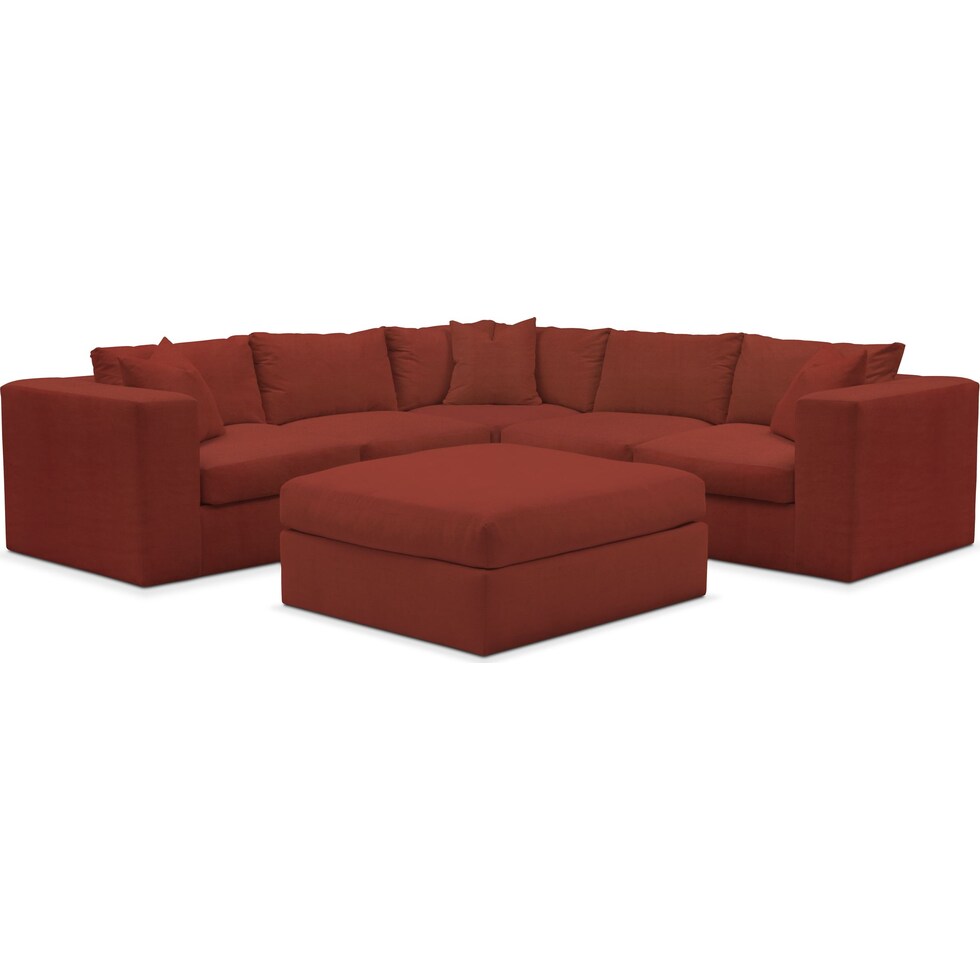 collin orange sectional   