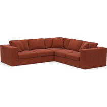 collin red  pc sectional   