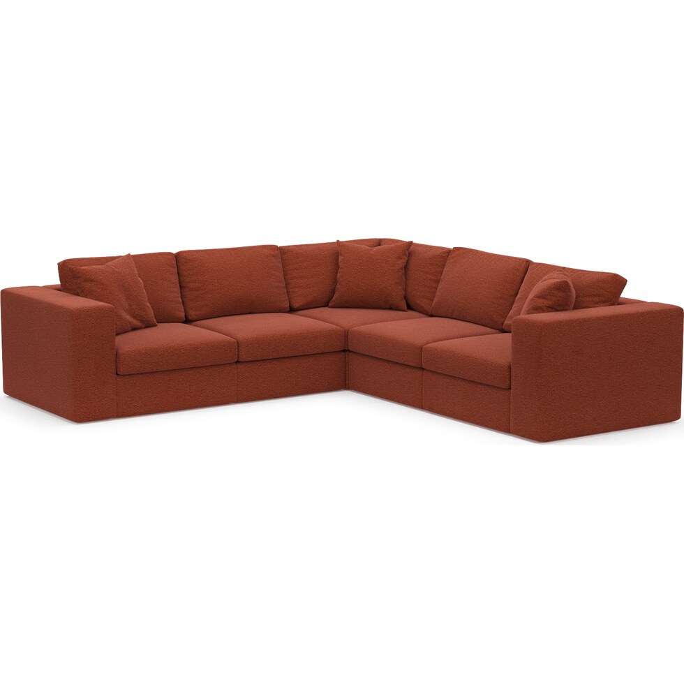 collin red  pc sectional   