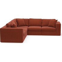 collin red  pc sectional   