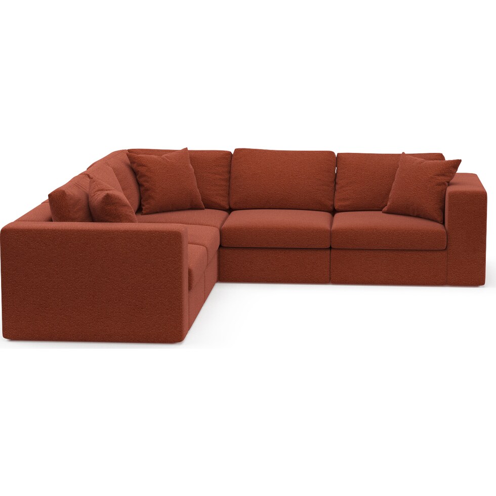 collin red  pc sectional   