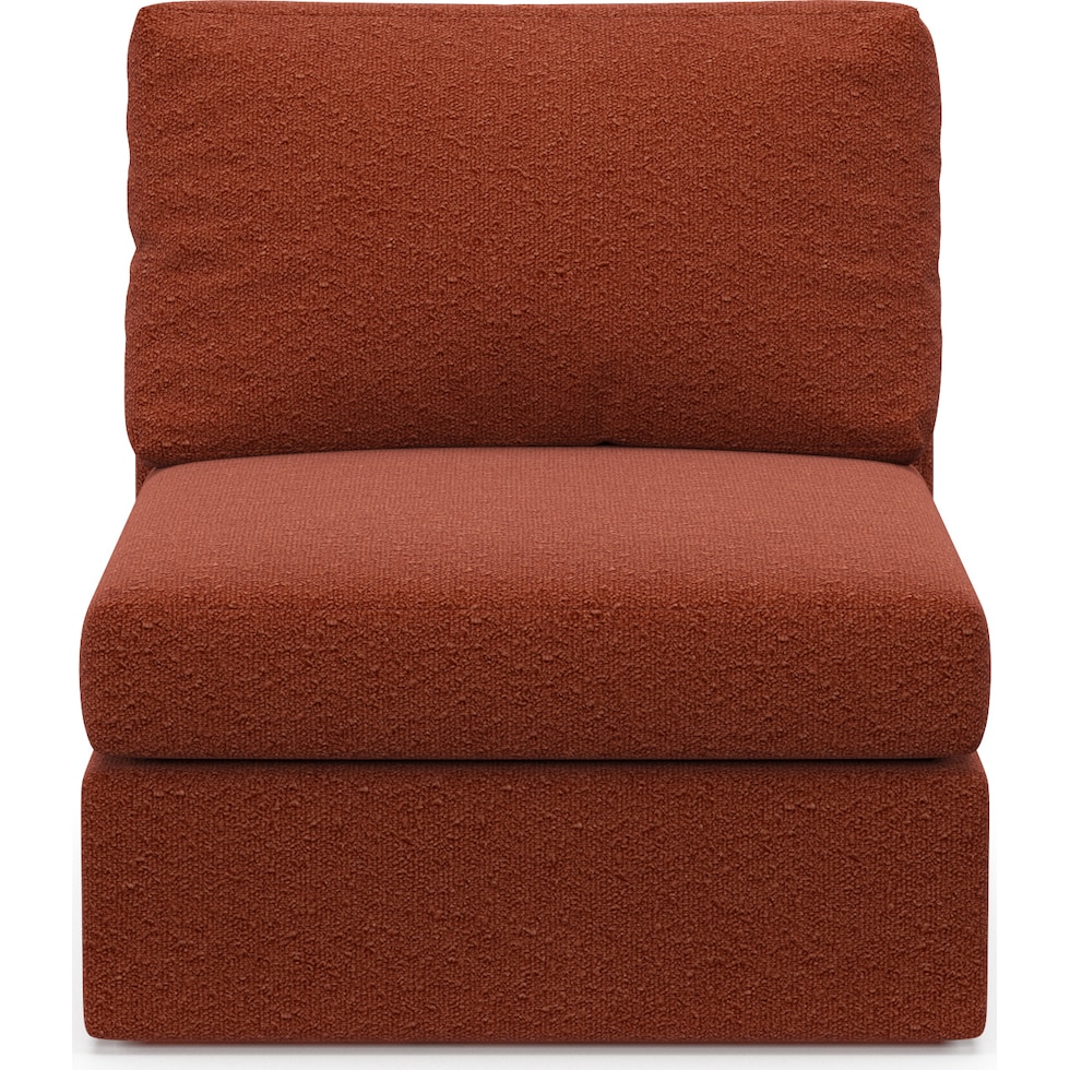 collin red armless chair   