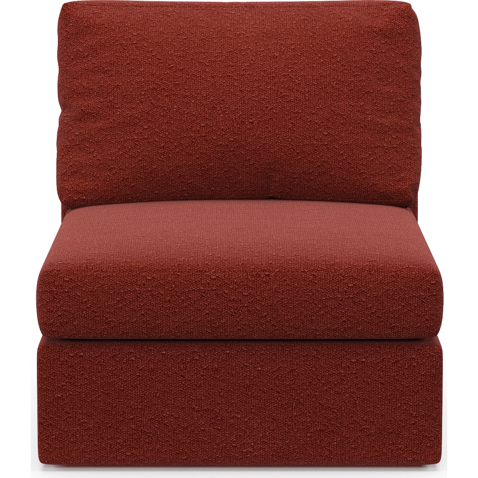 collin red armless chair   