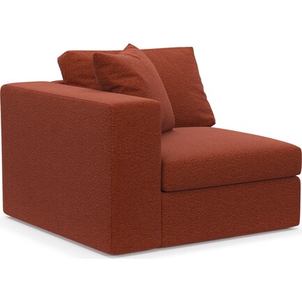 Collin Foam Comfort Left-Facing Chair - Bloke Clay