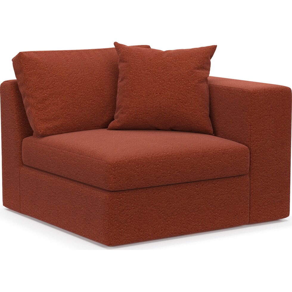 collin red right arm facing chair   