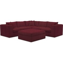 collin red sectional   