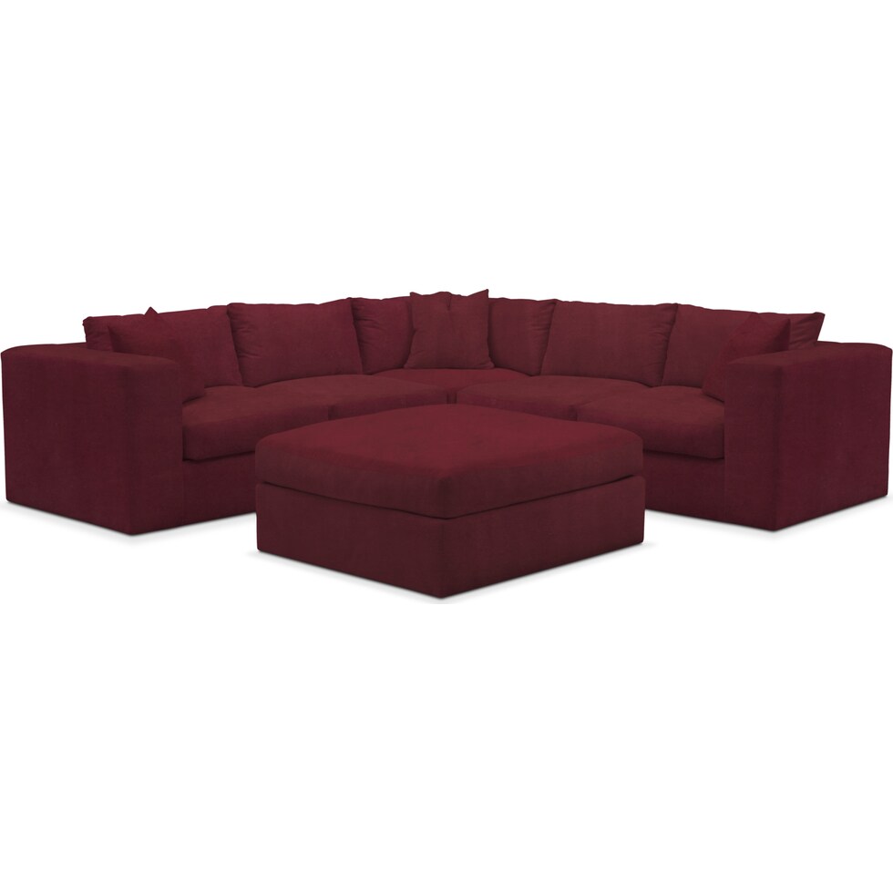 collin red sectional   